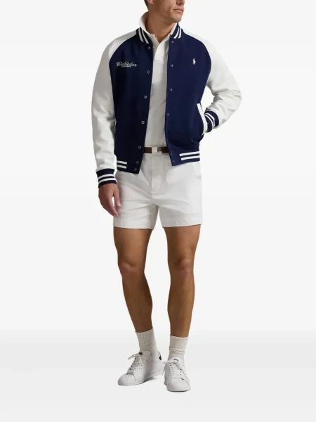 Tricou Polo Ralph Lauren din piele cu broderie în carouri maro