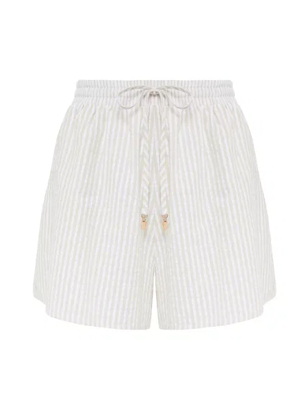 The Fated Pantaloni MIMMI pielii alb