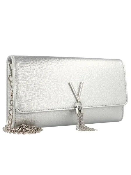 VALENTINO Clutch Divina argintiu