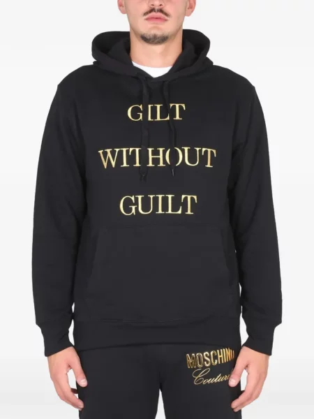 Hanorac cu glugă Moschino negru