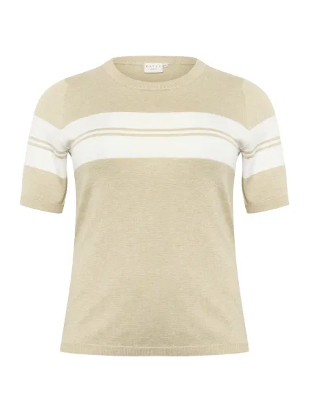 KAFFE CURVE Pulover KClizzy bej amestecat alb