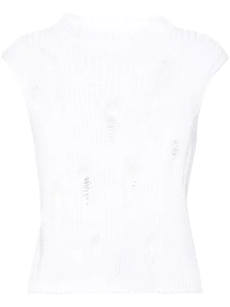 Елек Gauchere с протрити краища бяло