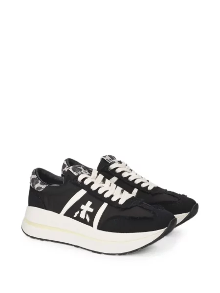 Sneakerși Premiata cu imagine cu model leopard negru