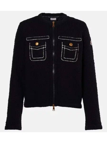 Geacă cu puf Moncler de lână negru