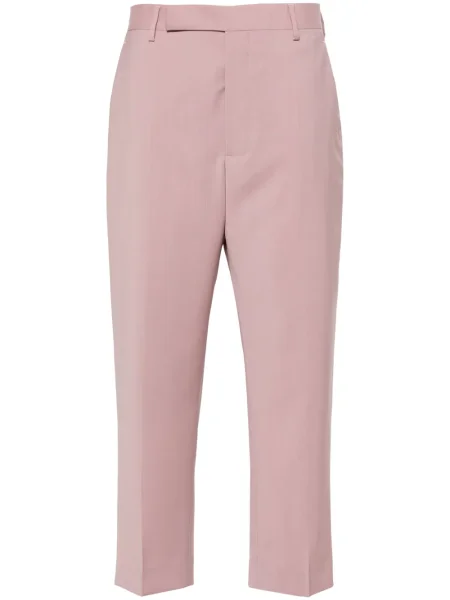 Pantaloni Rick Owens de lână roz