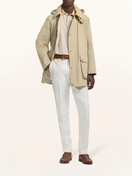 Ralph Lauren Purple Label Parka S Odnímatelnou Kapucí béžová