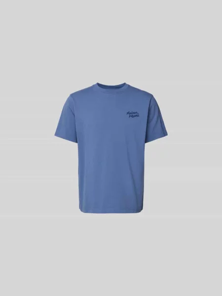 T-shirt z wyhaftowanym logo Maison Kitsune niebieska