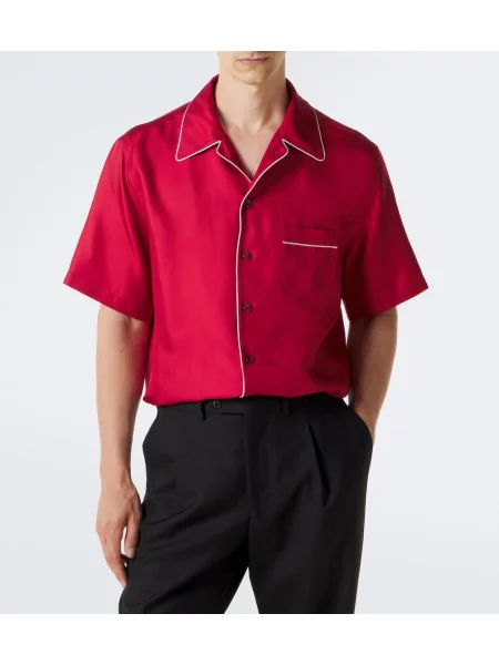 Cămașă Dolce&gabbana din satin roșu