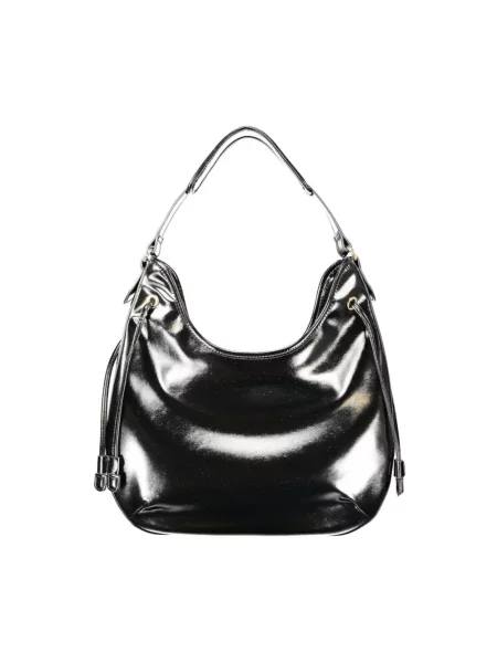 Lniana torebka hobo Twinset czarna