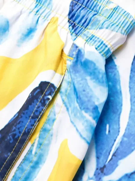 Kupaće gaće Vilebrequin s cvjetnim printom s printom žuta