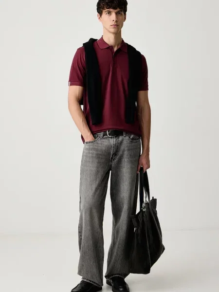 Tricou polo Boss Green verde