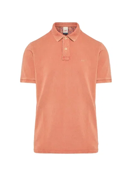 Tricou polo Bob cu broderie portocaliu