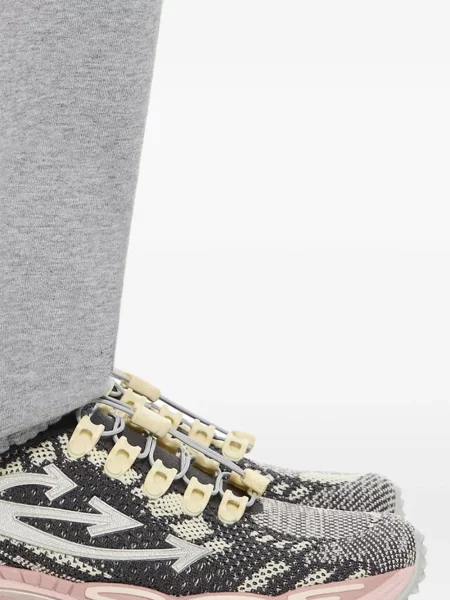 Sneakerși Off-white tricotate alb
