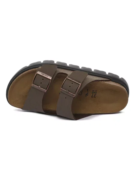 Chunky šľapky Birkenstock hnedá