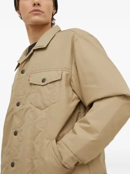 Карирани дънки straight leg Levi's® с шипове кафяво