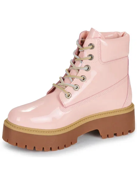 Pantofi Timberland streetstyle cu strasuri roz