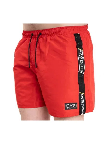 Pantaloni Emporio Armani Ea7 roșu