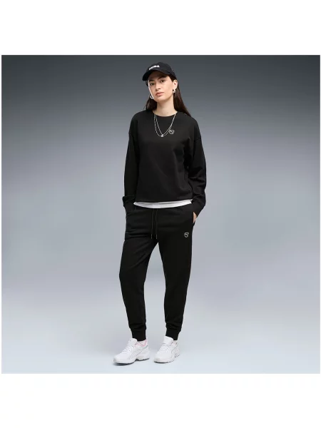 PUMA Sportnadrágok Essentials Elevated / fehér fekete