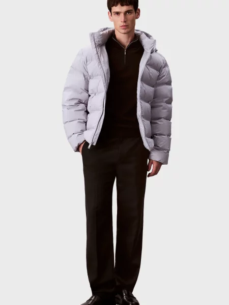 Стьобаний пуховик Calvin Klein сірий