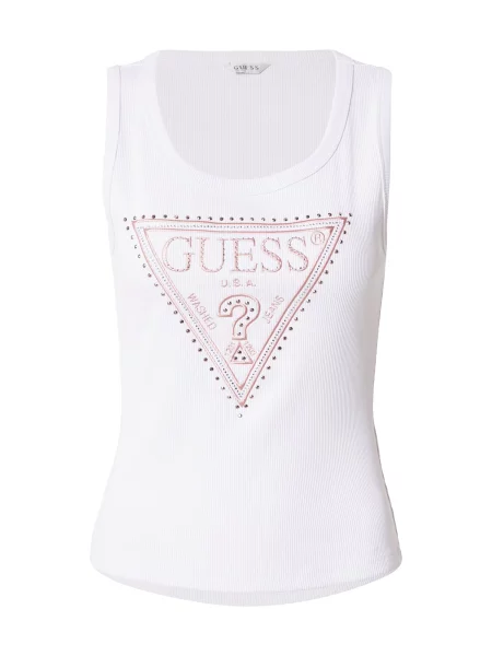 GUESS Top Savina roz / argintiu alb