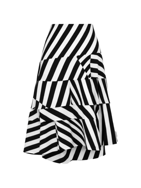 Warstwowa spódnica Gloria Coelho w paski czarna