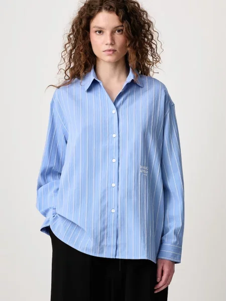 Maison Kitsuné Boyfriend cămașă cu vâscoză pentru femei