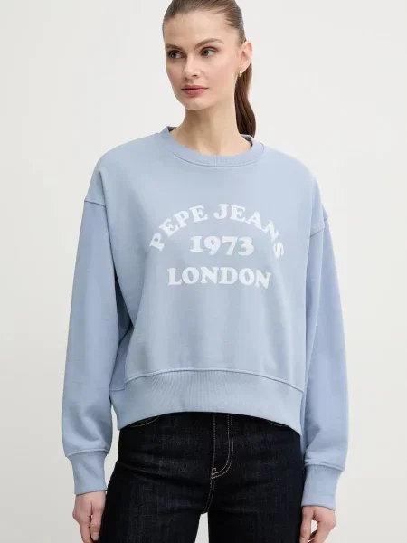 Суитчър Pepe Jeans с принт синьо