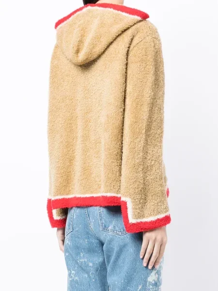 Jachetă cu glugă Undercover cu glugă maro