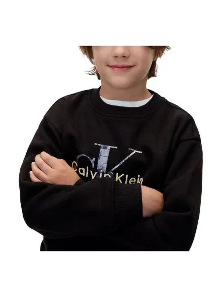 Geacă de blugi copii Calvin Klein Jeans negru