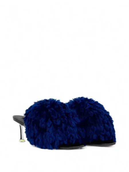 Papuci tip mules Givenchy din piele de lac albastru
