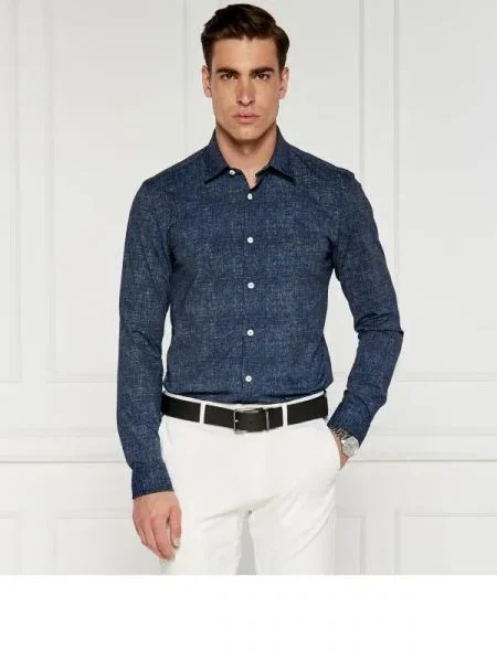 BOSS BLACK Cămașă Roan negru