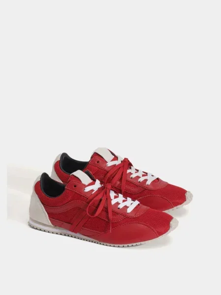 Замшевые повседневные кроссовки Vans красные