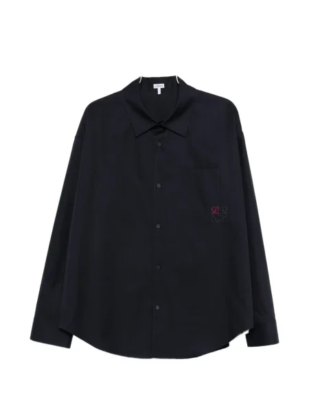 Cămașă Loewe cu broderie lungă albastru