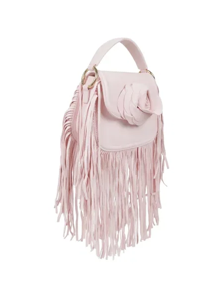 Gėlėta shopper rankinė Gedebe su kutais rožinė