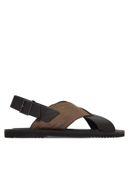 Sandały Emporio Armani brązowe