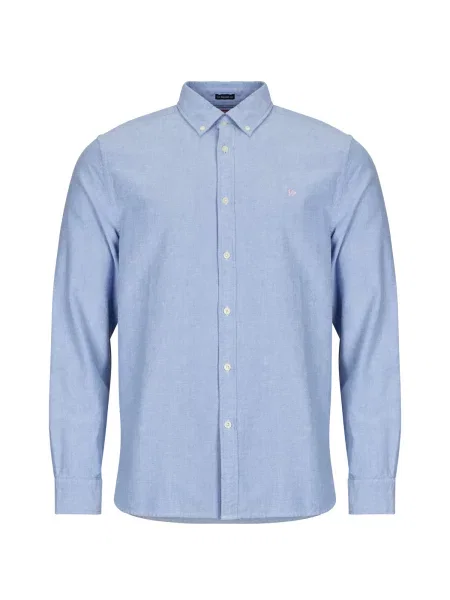 Cămașă Superdry din țesătură twill albastru