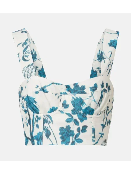 Top Erdem de in cu model floral alb
