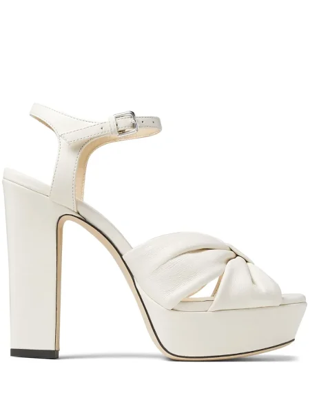 Кожени сандали Jimmy Choo бяло