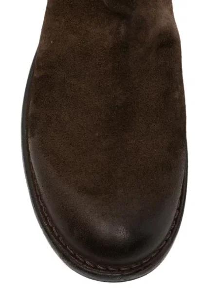 Botine Moma din piele de căprioară maro