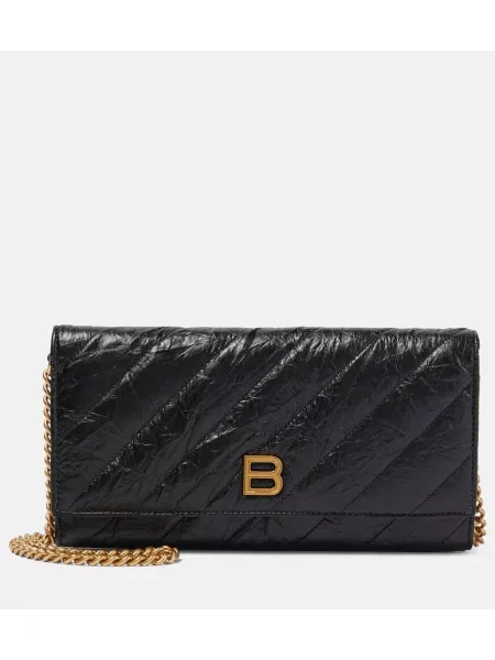 Colier Balenciaga din piele negru