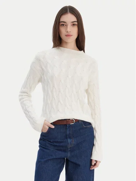 United Colors Of Benetton Sweter Biały beżowy