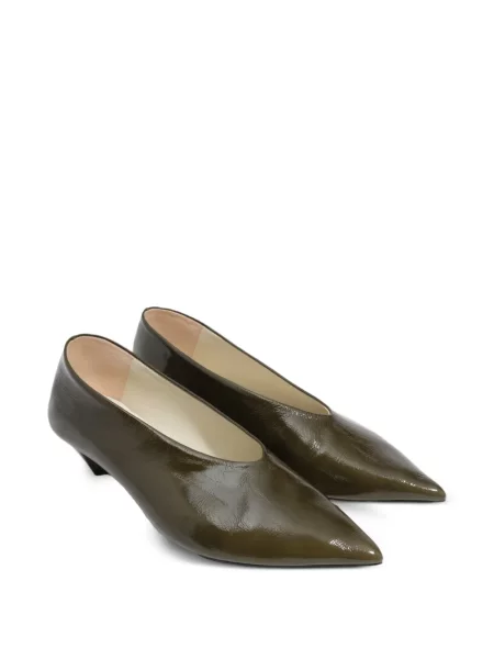 Pantofi cu toc Bimba Y Lola din piele cu toc jos verde