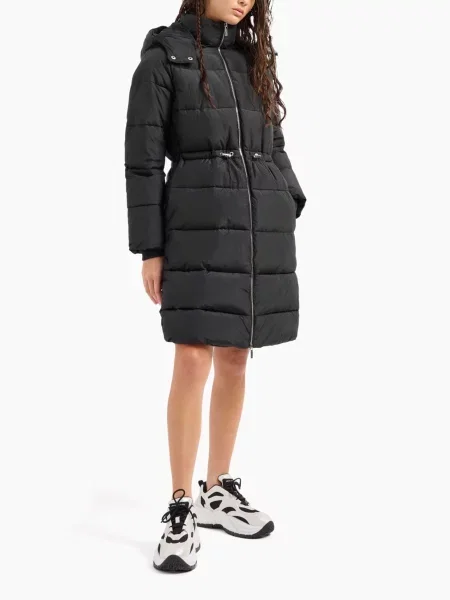 Утепленное пальто Armani Exchange черное