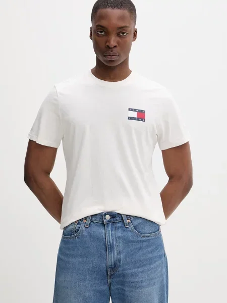 Tommy Jeans tričko béžové