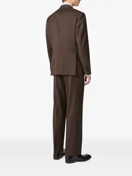 Costum Lardini cu două rânduri de nasturi maro