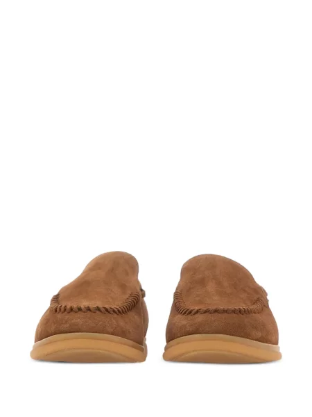Pantofi loafer Eleventy din piele de căprioară maro