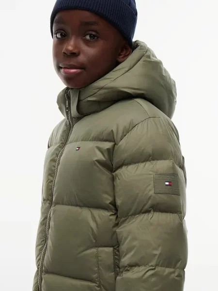 Tommy Hilfiger пухено яке за деца зелено