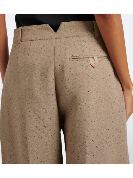 Pantaloni Jacquemus de lână bej