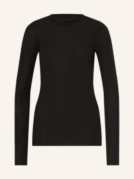 Arket Koszulka Z Długim Rękawem schwarz czarna