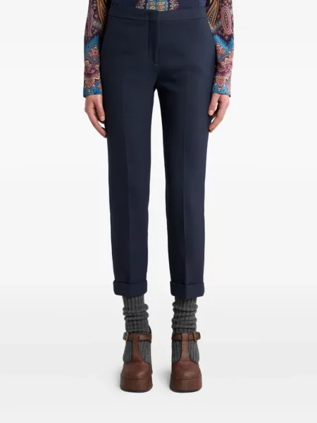 Cropp pantaloni Etro albastru